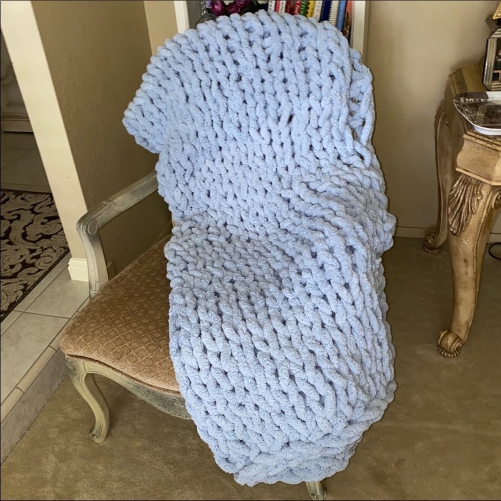 Custom Order Chunky Spa Chenille Blanket Throw - Picture 4 of 5